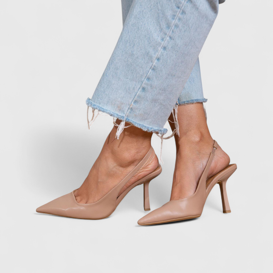 Kalira – Chaussures à talons à bride arrière à motif léopard