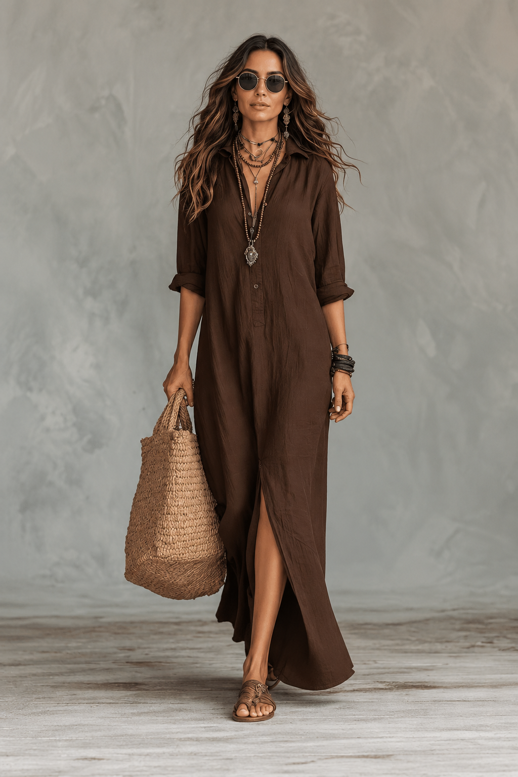 Robe Longue Fluide & Élégante