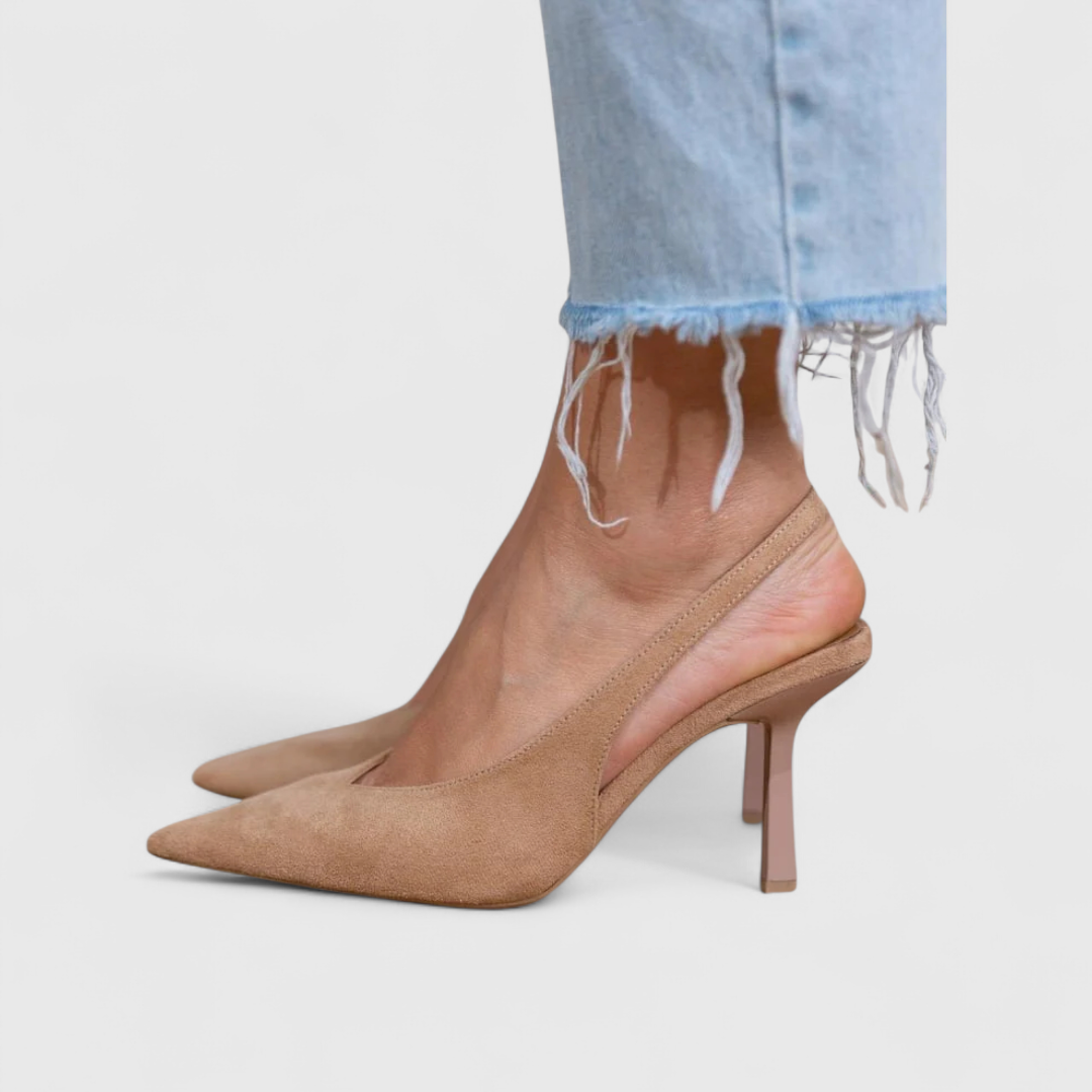 Kalira – Chaussures à talons à bride arrière à motif léopard
