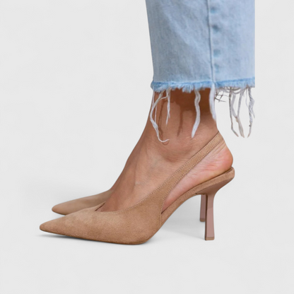 Kalira – Chaussures à talons à bride arrière à motif léopard